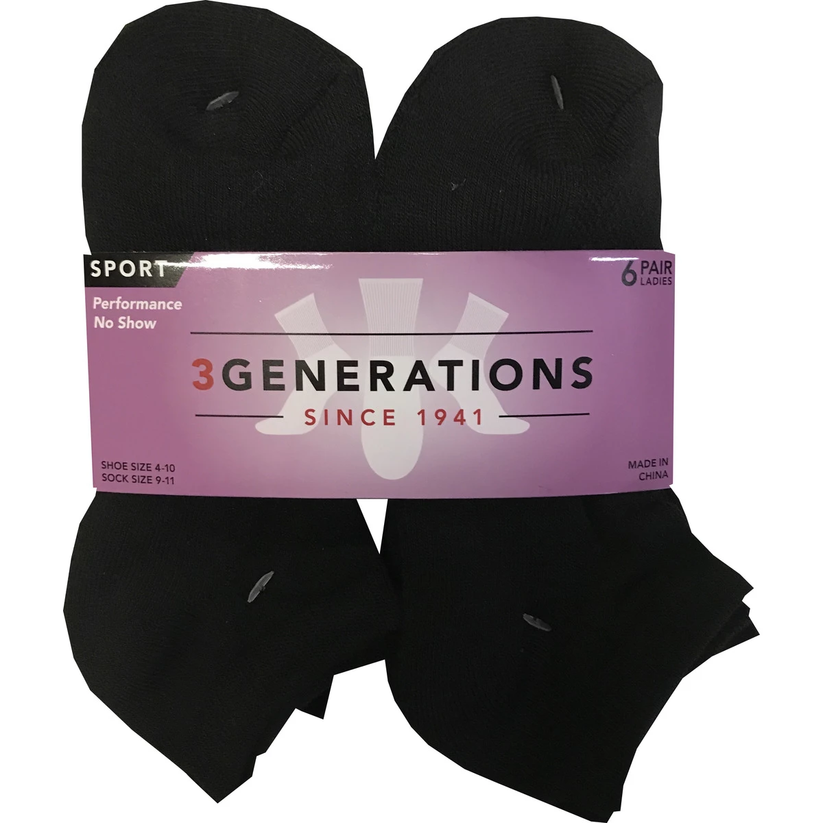 3 Generations Women's Ladies Performance Low Cut Socks, 6-Pair 1 3 Generations Women's Ladies Performance Low Cut Socks, 6-Pair