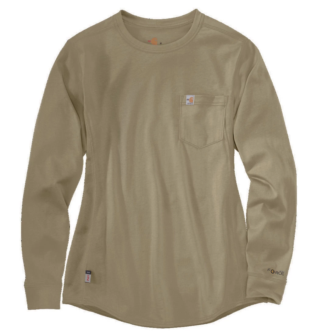 Carhartt Women's Flame-Resistant FORCE® Cotton Long-Sleeve Crewneck T-Shirt 3 Carhartt Women's Flame-Resistant FORCE® Cotton Long-Sleeve Crewneck T-Shirt - Image 3
