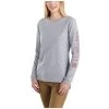 Carhartt Women's Loose Fit Heavyweight Long-Sleeve Logo Sleeve Graphic T-Shirt