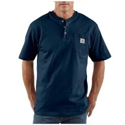 Carhartt Men's Loose Fit Heavyweight Short-Sleeve Pocket Henley T-Shirt