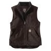Carhartt Women's Relaxed Fit Washed Duck Sherpa Lined Mock Neck Vest