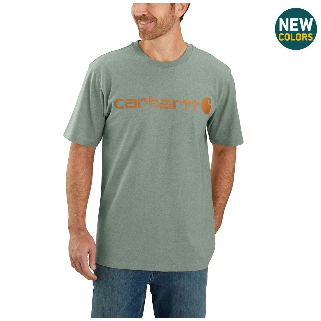 Carhartt Men's Loose Fit Heavyweight Short-Sleeve Logo Graphic T-Shirt 1 Carhartt Men's Loose Fit Heavyweight Short-Sleeve Logo Graphic T-Shirt