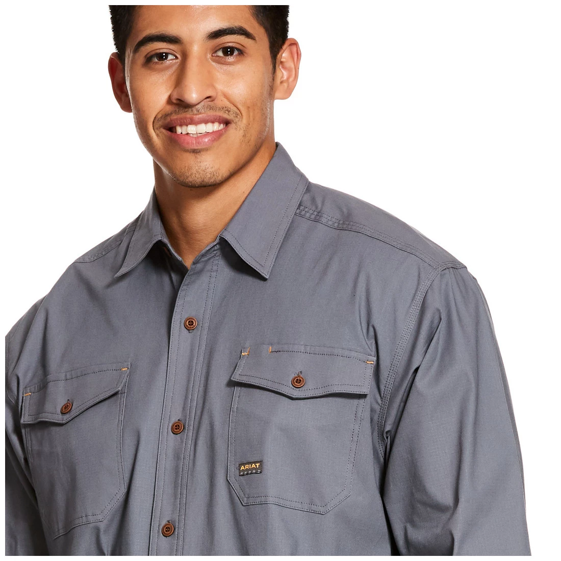 Ariat Men's Rebar Made Tough Dura Stretch Work Shirt 2 Ariat Men's Rebar Made Tough Dura Stretch Work Shirt - Image 2