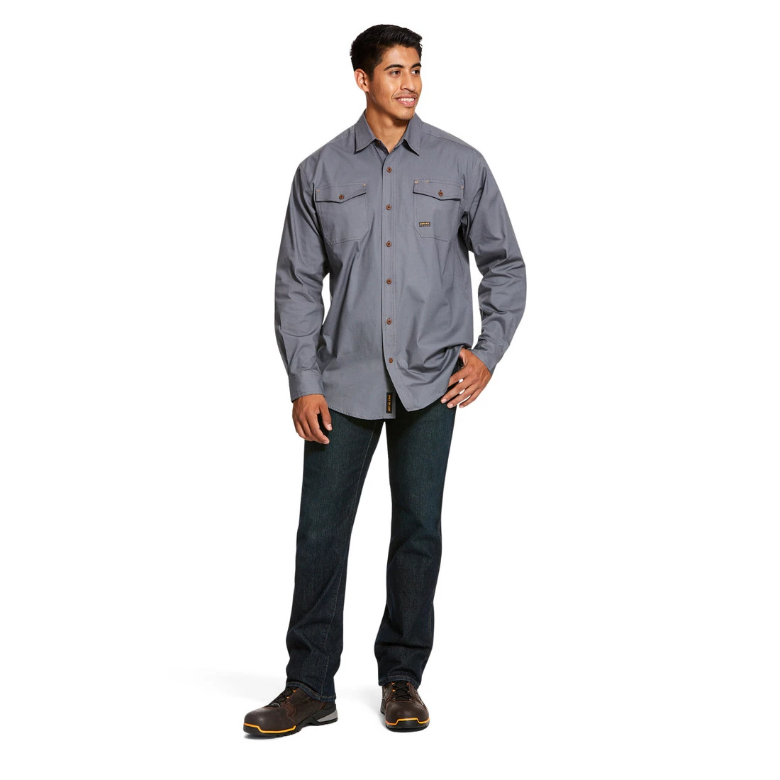 Ariat Men's Rebar Made Tough Dura Stretch Work Shirt 3 Ariat Men's Rebar Made Tough Dura Stretch Work Shirt - Image 3