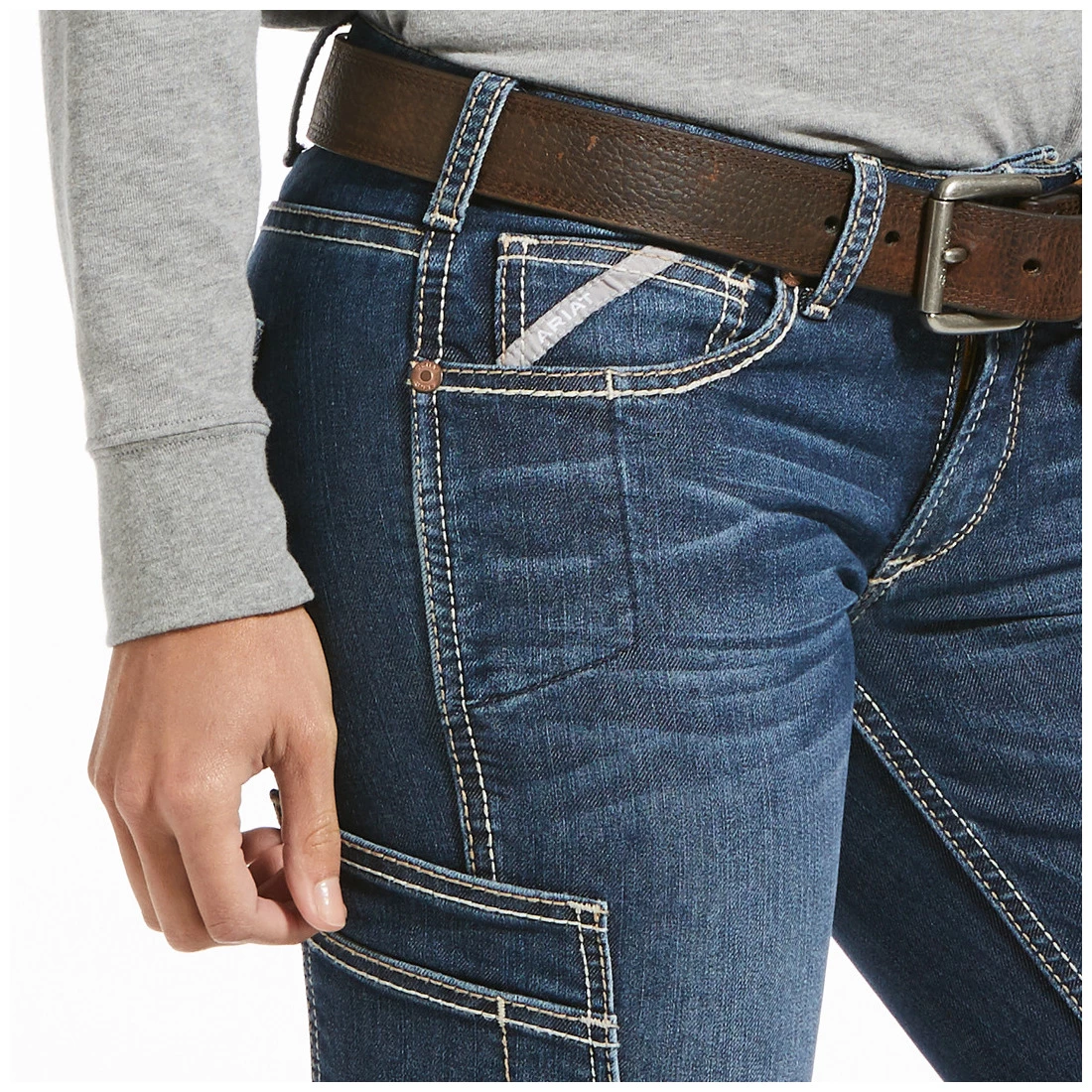 Ariat Women's Rebar Dura Stretch Riveter Straight Leg Jean 3 Ariat Women's Rebar Dura Stretch Riveter Straight Leg Jean - Image 3