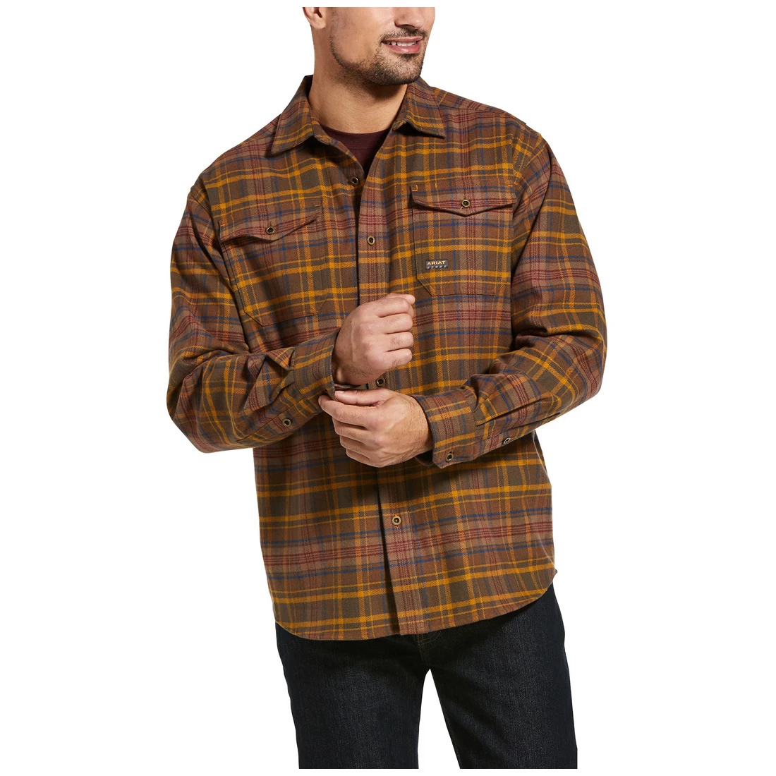 Ariat Men's Rebar Heavywieght Flannel Shirt 1 Ariat Men's Rebar Heavywieght Flannel Shirt