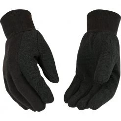 Kinco Men's 9 OZ Brown Jersey with Mini PVC Dots