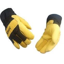 Kinco Men's Lined Grain Deerskin Palm with Safety Cuff