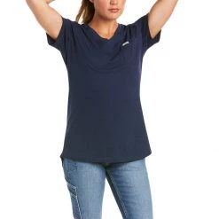 Ariat Women's Rebar Workwear Cotton Strong V-Neck Short Sleeve T-Shirt