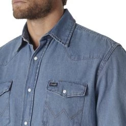 Wrangler Men's Authentic Cowboy Cut Work Western Shirt 5 Wrangler Men's Authentic Cowboy Cut Work Western Shirt -Clothing & Footwear Sales sftp a s assets20210921000000145