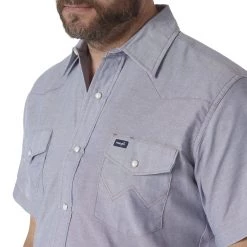 Wrangler Men's Short Sleeve Snap Shirt -Clothing & Footwear Sales sftp a s assets20210921000000148