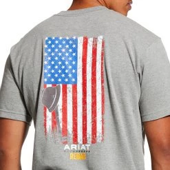 Ariat Men's Rebar Cotton Strong American Grit Short Sleeve Graphic Work T-Shirt