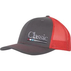 Classic Rope Snapback Ball Cap, CAPCR21, Charcoal / Red, Medium / Large