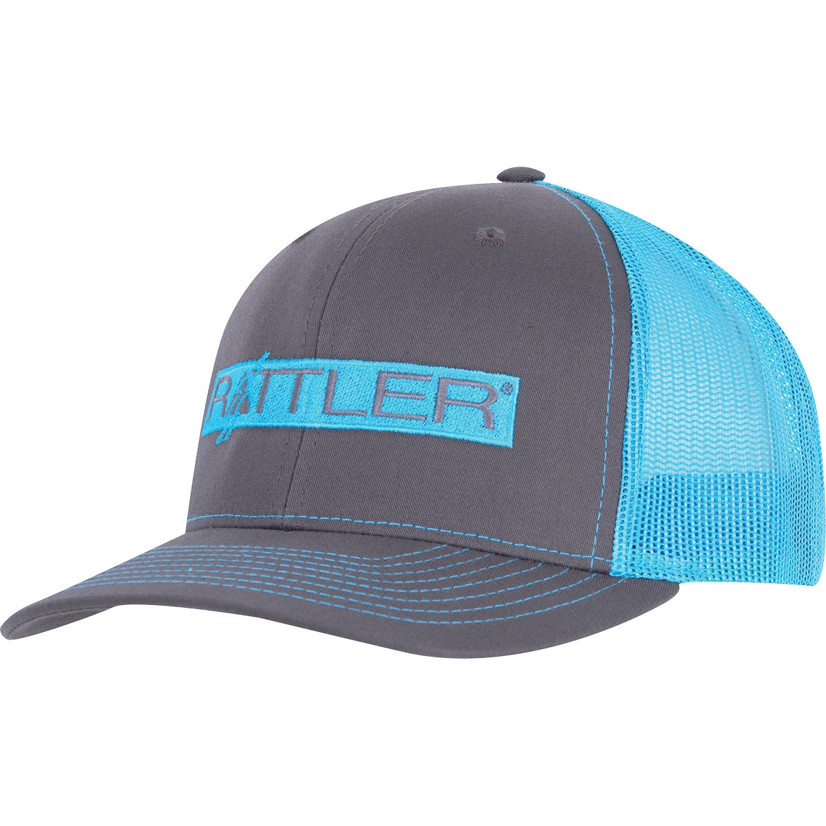 Rattler Rope Snapback Ball Cap, CAPRR1, Charcoal / Neon Blue, Medium / Large 1 Rattler Rope Snapback Ball Cap, CAPRR1, Charcoal / Neon Blue, Medium / Large