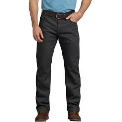 Dickies Men's FLEX Regular Fit Straight Leg Tough Max Duck 5-Pocket Pants