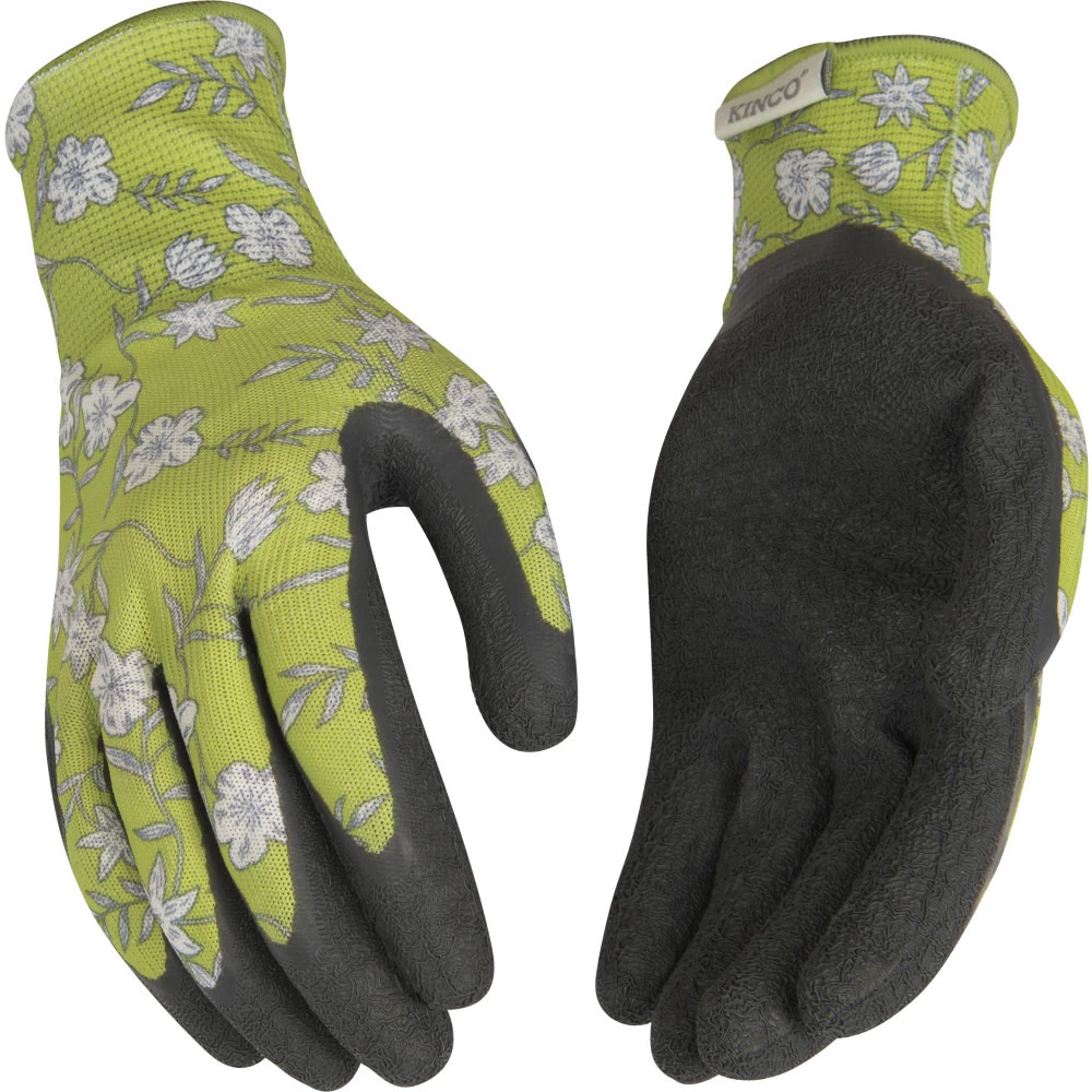 Kinco Women's Polyester Knit Shell & Latex Palm Clip Strip Kit, 12-Pair, 1791W-12CS-M, Lime Green Floral, Medium 1 Kinco Women's Polyester Knit Shell & Latex Palm Clip Strip Kit, 12-Pair, 1791W-12CS-M, Lime Green Floral, Medium