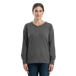 Berne Apparel Women's Long Sleeve Henley