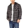 Dickies Men's Fleece Hooded Flannel Shirt Jacket with Hydroshield