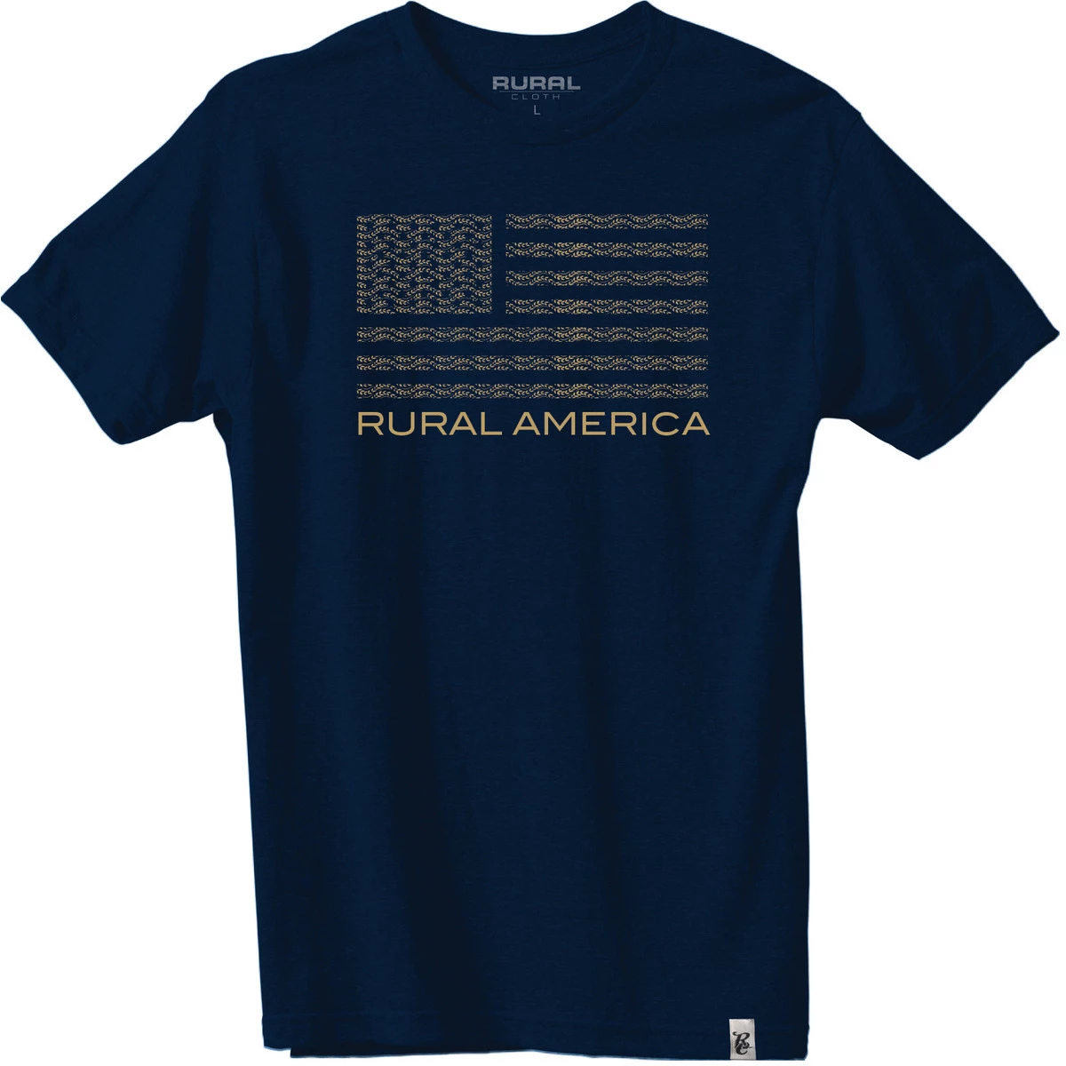 Rural Cloth Rural America Wheat Flag T-Shirt, 1100115-41, Navy Blue, Medium 1 Rural Cloth Rural America Wheat Flag T-Shirt, 1100115-41, Navy Blue, Medium