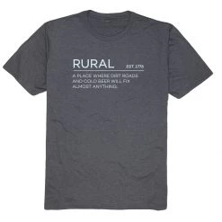 Rural Cloth Rural Def T-Shirt, 1100117-08, Black Frost, Medium