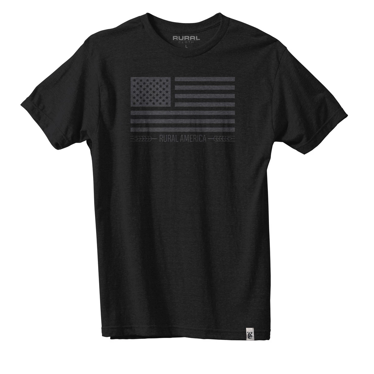 Rural Cloth Black Out Flag T-Shirt, 110011201, Black, Medium 1 Rural Cloth Black Out Flag T-Shirt, 110011201, Black, Medium