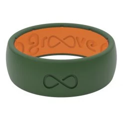 Groove Life Original Moss Green / Orange, R1-010-09, Ring Size 9