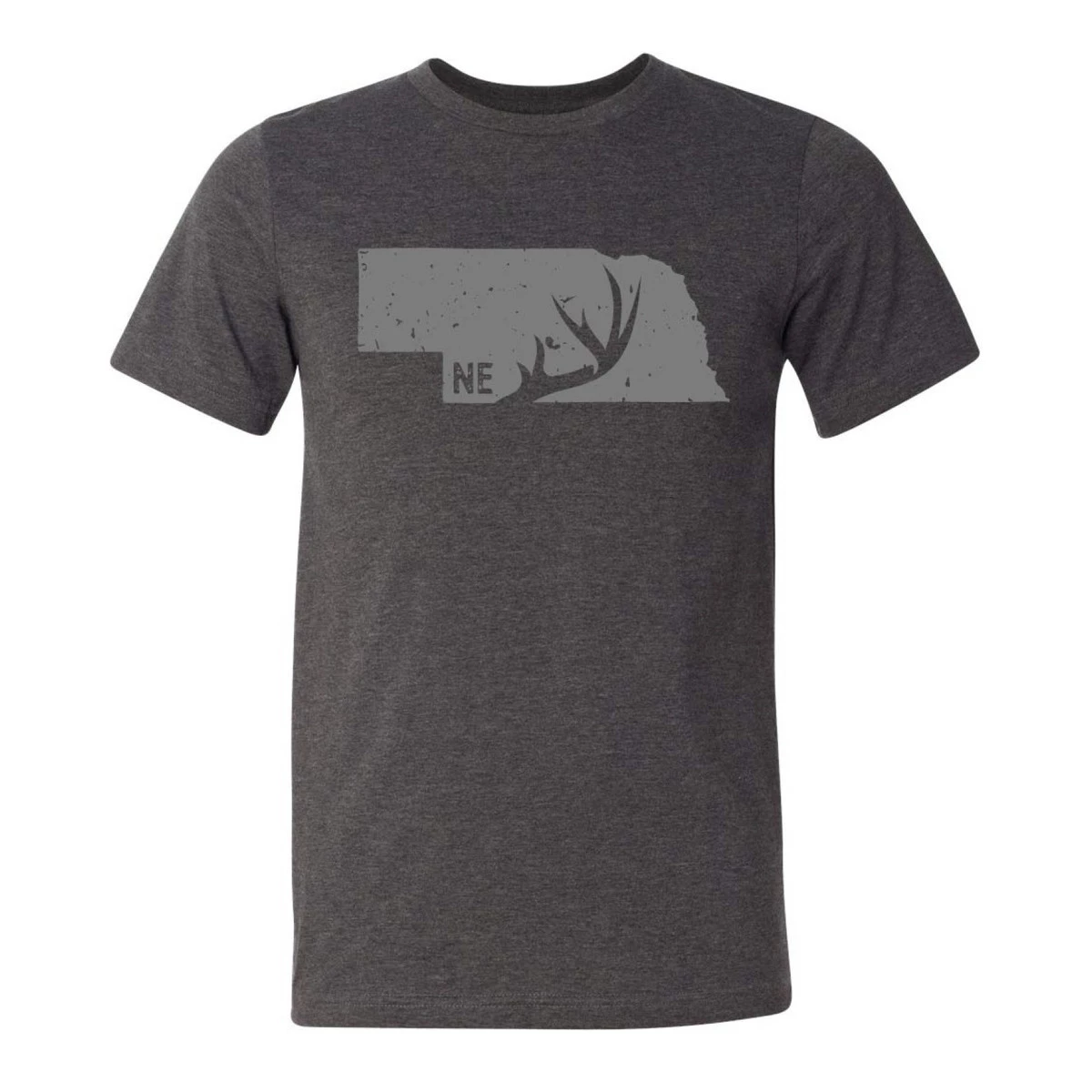 Homeplace Apparel Men's Nebraska Antler Short Sleeve T-Shirt 1 Homeplace Apparel Men's Nebraska Antler Short Sleeve T-Shirt