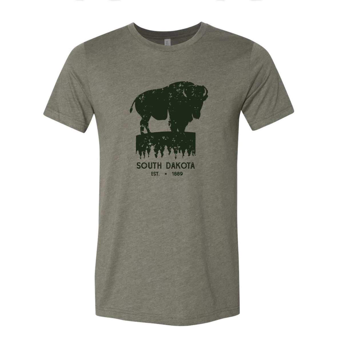 Homeplace Apparel Men's South Dakota Bison Hill Short Sleeve T-Shirt 1 Homeplace Apparel Men's South Dakota Bison Hill Short Sleeve T-Shirt
