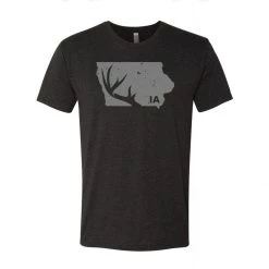 Homeplace Apparel Men's Iowa Classic Antler Short Sleeve T-Shirt