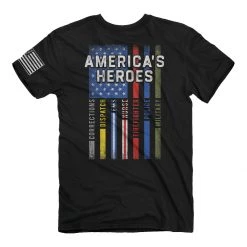 Buck Wear Men's America's Heroes Short Sleeve T-Shirt